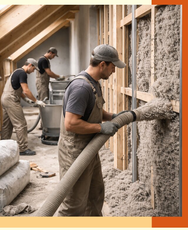 Утепление таунхауса эковатой в Сарапуле от 2271 руб./м² — монтаж и задувка | ТепломастерСрл