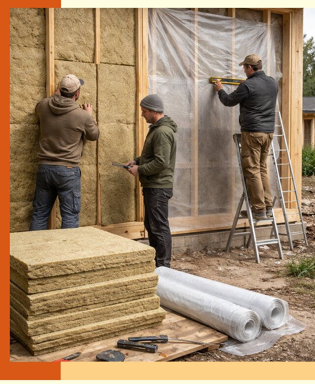 Утепление каркасного дома в Сарапуле под ключ с гарантией качества