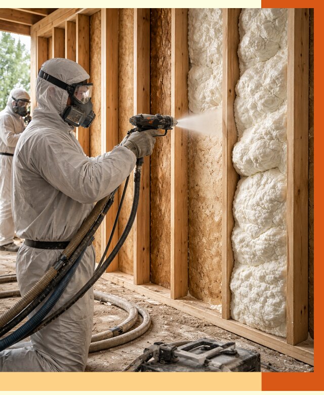 Утепление каркасного дома ППУ в Сарапуле от 2891 руб./м2 — работа под ключ | ТепломастерСрл