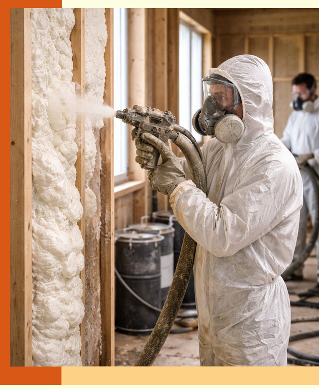 Утепление каркасного дома пенополиуретаном в Сарапуле
