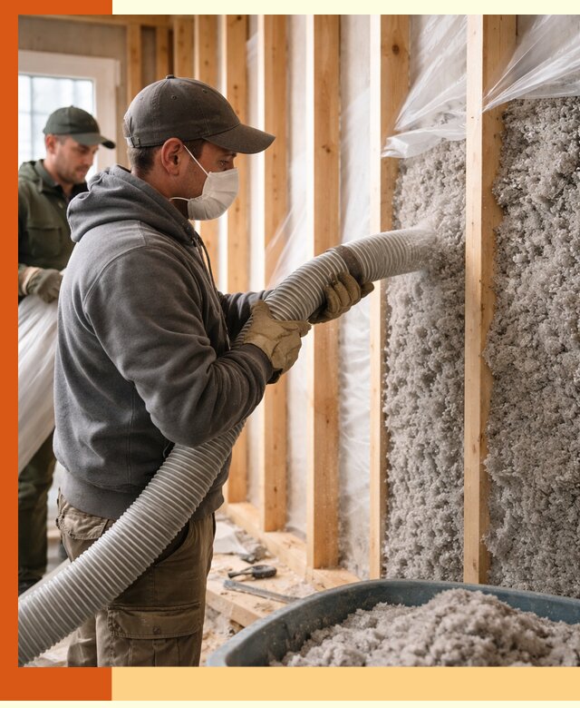 Утепление каркасного дома эковатой в Сарапуле — качественно и надолго