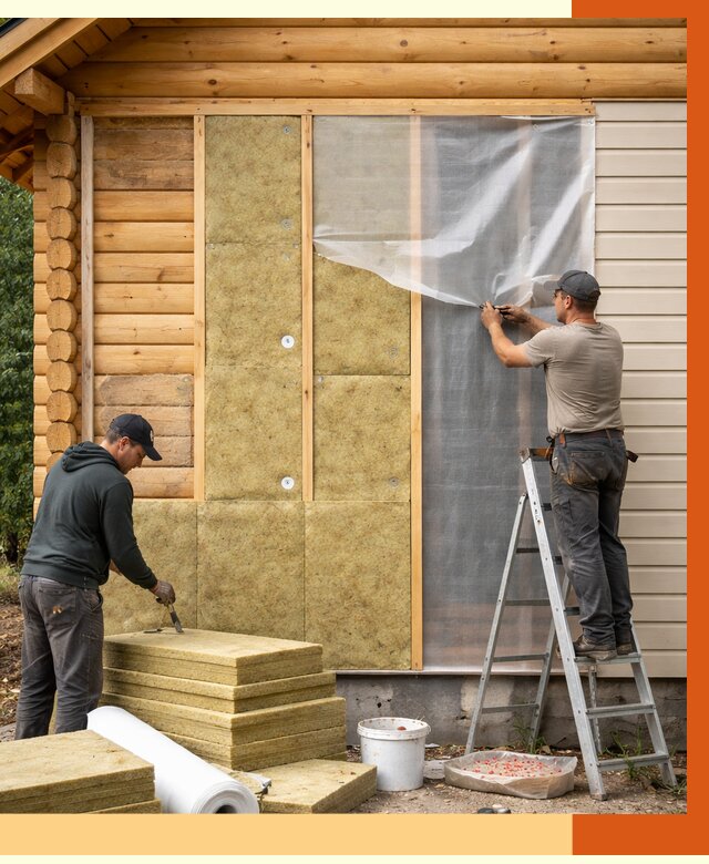 Утепление дома из бруса в Сарапуле от 3872 руб./м2 — работы под ключ | ТепломастерСрл