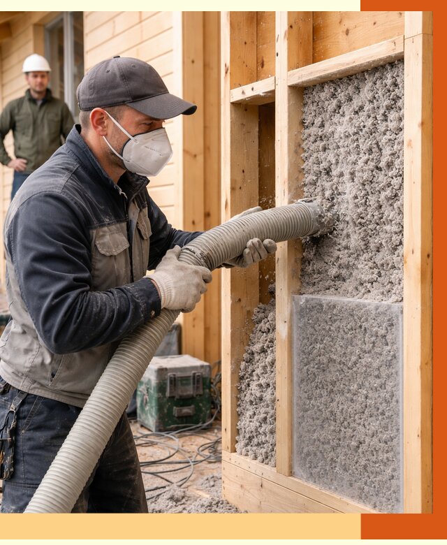 Утепление дома из бруса эковатой в Сарапуле от 1910 руб/м2 | ТепломастерСрл