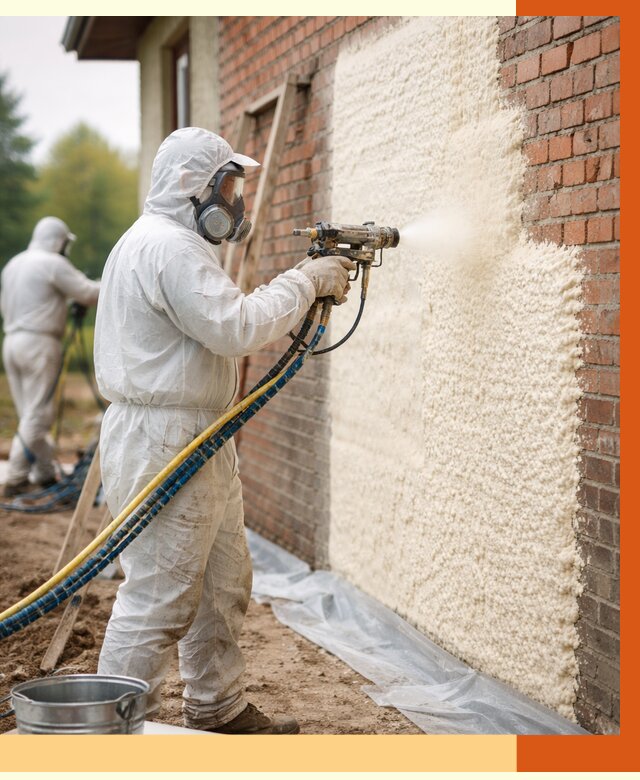 Утепление кирпичного дома ППУ в Сарапуле под ключ от 6711 руб. | ТепломастерСрл