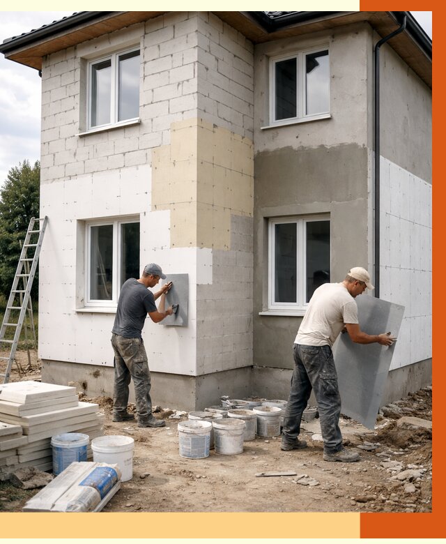 Утепление дома из газобетона в Сарапуле от 4336 руб./м² — заказать у ТепломастерСрл