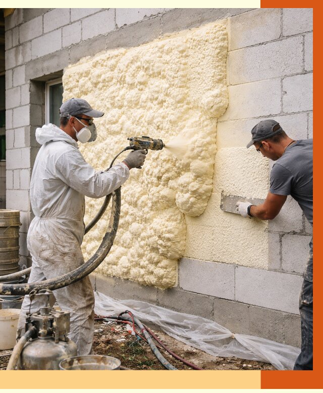 Утепление дома из газобетона ППУ в Сарапуле от 4956 руб./м² под ключ | ТепломастерСрл