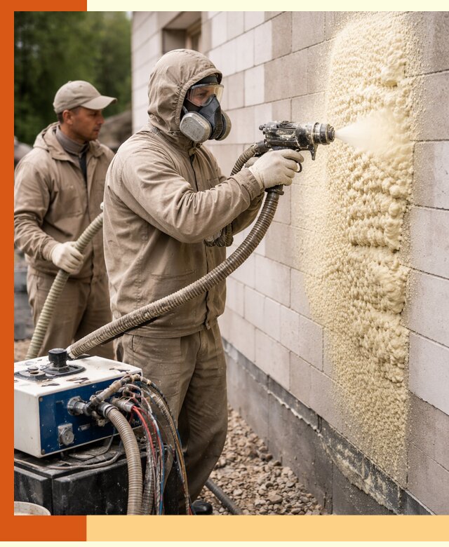 Утепление дома из газобетона ППУ в Сарапуле — надежная теплоизоляция