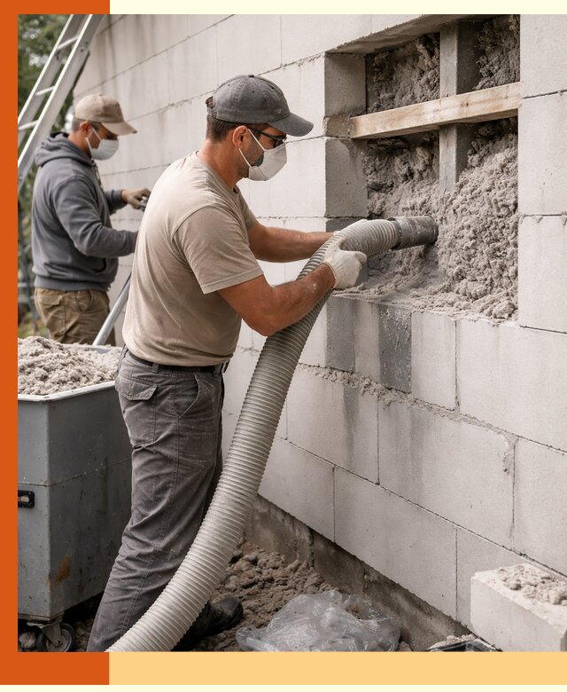 Утепление дома из газобетона эковатой в Сарапуле