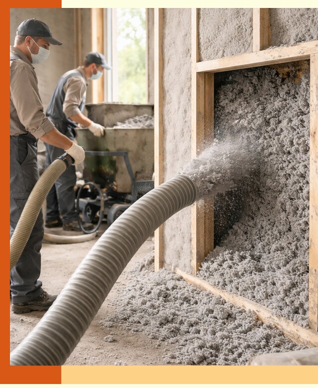 Утепление коттеджа эковатой в Сарапуле с гарантией качества