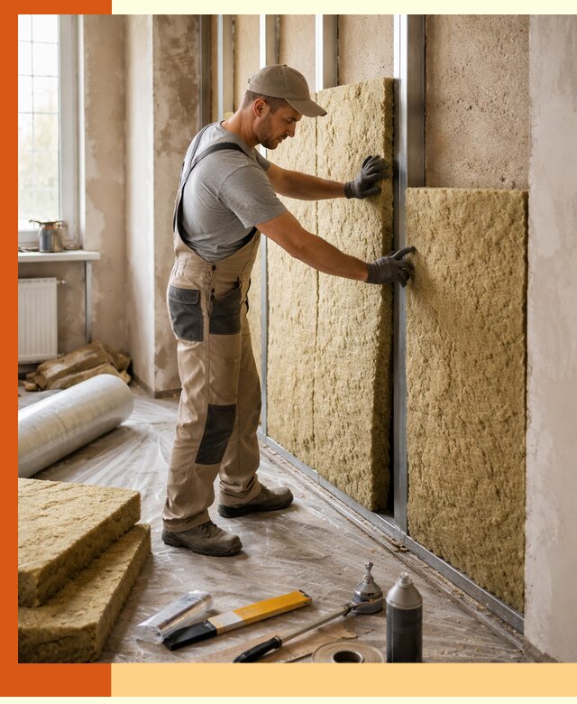 Утепление квартиры в Сарапуле — комплексная теплоизоляция стен и полов