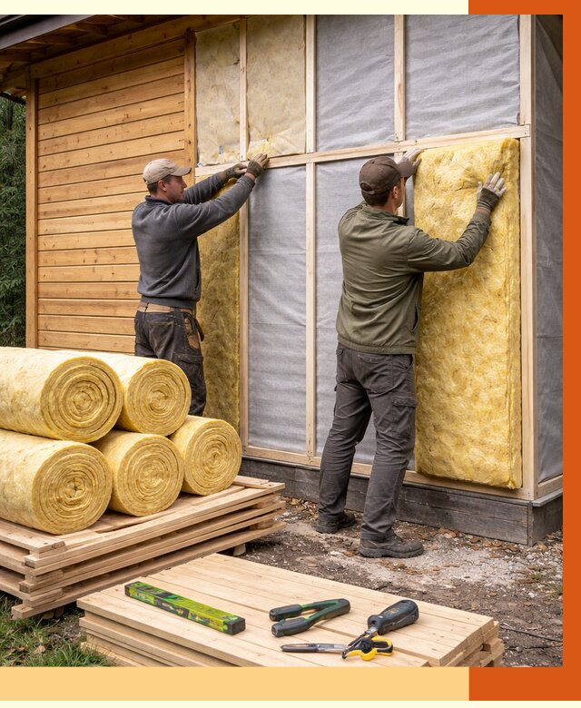 Утепление бани снаружи в Сарапуле от 87754 руб. под ключ | ТепломастерСрл