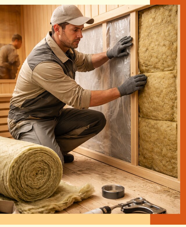 Утепление сауны изнутри в Сарапуле от 6711 руб. за м2 | ППУ, под ключ — ТепломастерСрл