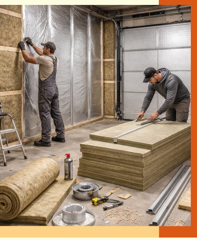 Утепление гаража в Сарапуле от 4646 руб/м2 — комплексное утепление ворот и стен | ТепломастерСрл