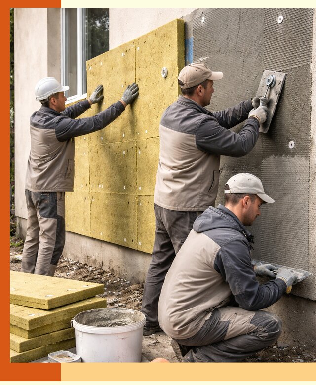 Утепление фасада под штукатурку в Сарапуле — энергоэффективная технология