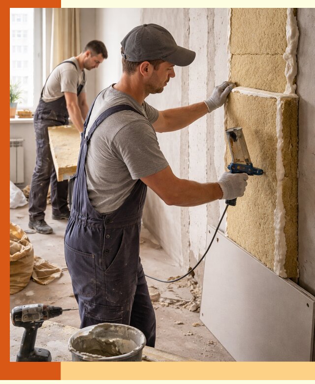 Утепление стен изнутри в Сарапуле — качественно и эффективно