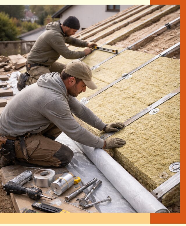 Утепление крыши снаружи в Сарапуле под ключ от 1239 руб./м2 | ТепломастерСрл