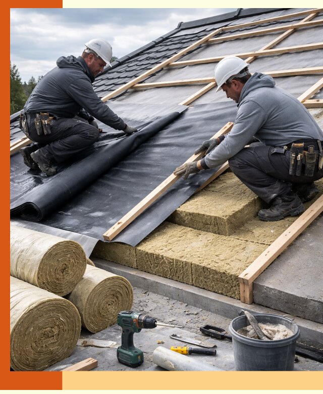 Утепление крыши снаружи в Сарапуле: профессиональная теплоизоляция