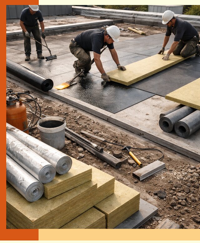 Утепление плоской крыши в Сарапуле — надежная теплоизоляция и герметизация