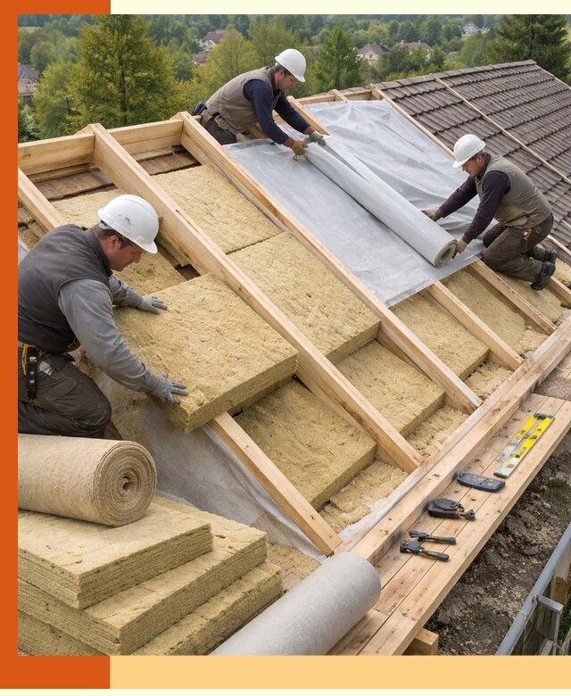 Утепление скатной крыши в Сарапуле качественно и надёжно