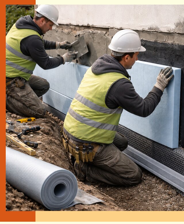 Утепление фундамента снаружи в Сарапуле — профессиональная теплоизоляция