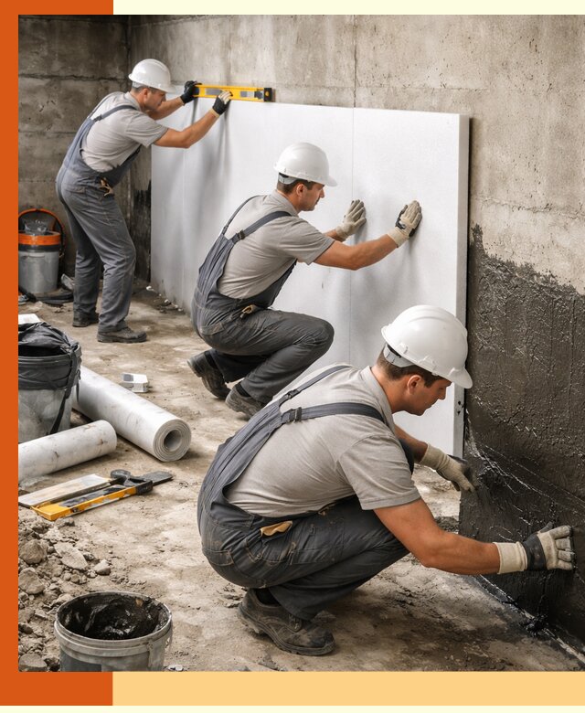 Утепление фундамента изнутри профессионально в Сарапуле