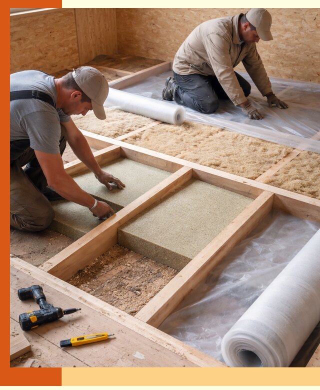 Профессиональное утепление деревянного пола в Сарапуле