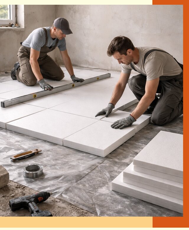 Утепление бетонного пола в Сарапуле от 2581 руб/м2 — монтаж и цена | ТепломастерСрл