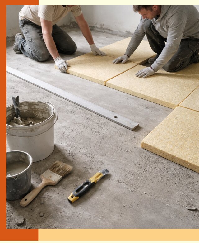 Утепление бетонного пола в Сарапуле профессионально и недорого