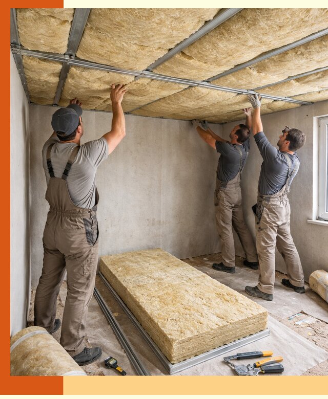 Утепление потолка в Сарапуле — тепло и без сквозняков