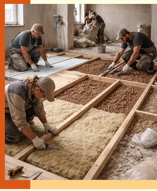 Утепление перекрытий жилых и промышленных зданий в Сарапуле