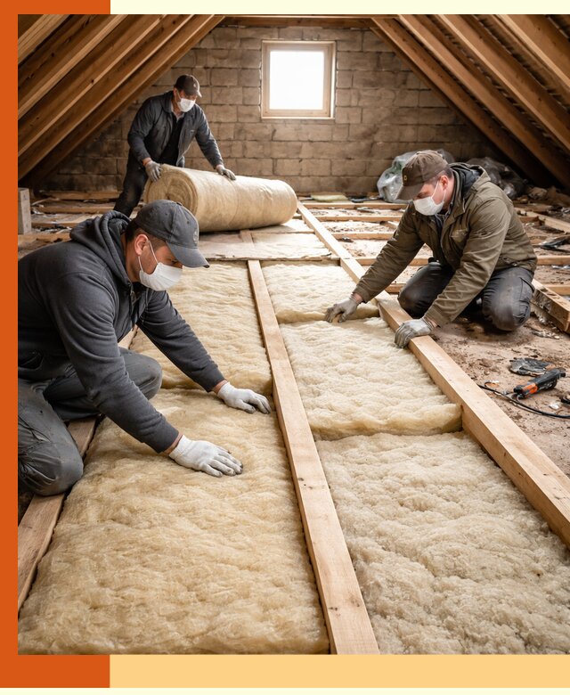 Утепление чердака в Сарапуле — профессиональная теплоизоляция кровли