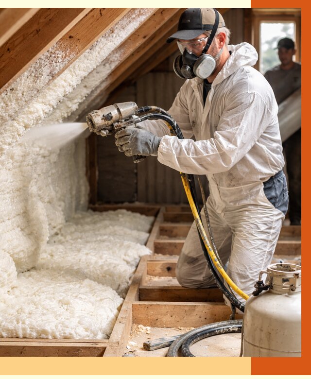 Утепление чердака ППУ в Сарапуле от 8899 руб./м2 — услуга под ключ | ТепломастерСрл