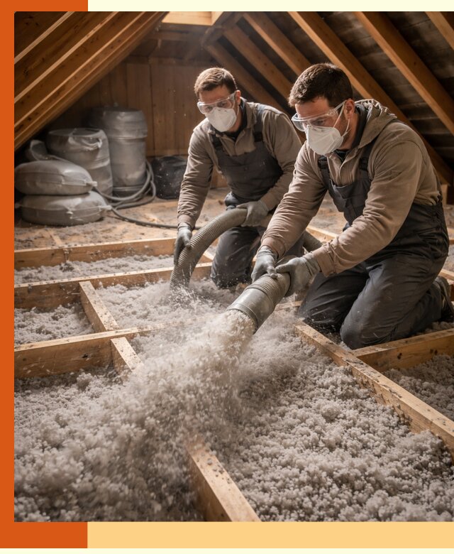 Утепление чердака эковатой в Сарапуле — быстро и надёжно