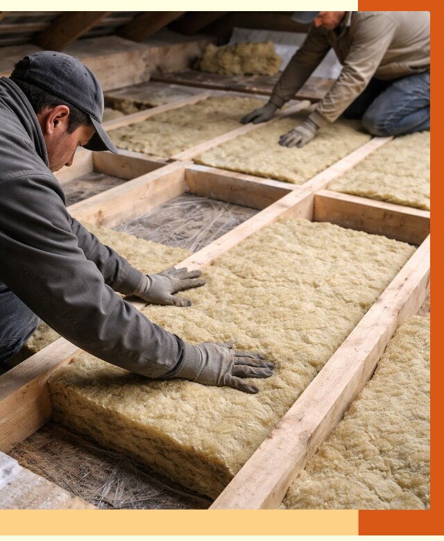 Утепление чердака минватой в Сарапуле от 3613 руб/м2 под ключ | ТепломастерСрл