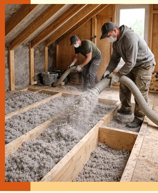 Утепление мансарды эковатой в Сарапуле с гарантией качества