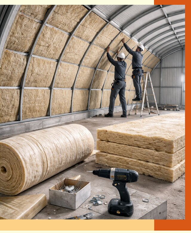 Утепление арочного ангара в Сарапуле от 3304 руб./м2 под ключ | ТепломастерСрл