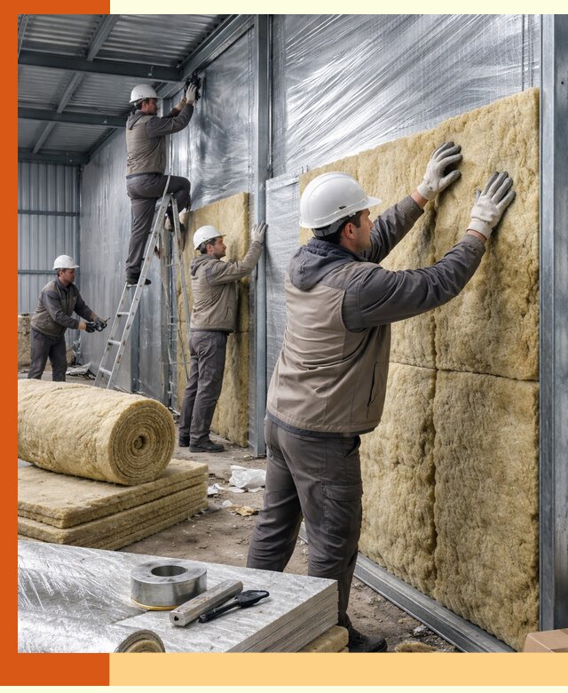 Утепление металлического склада в Сарапуле: теплоизоляция и герметизация