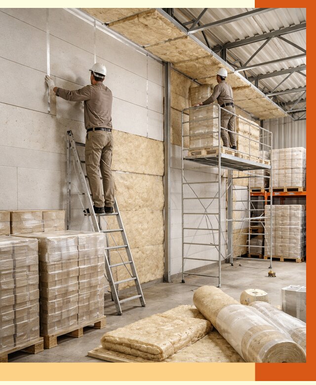 Утепление склада готовой продукции в Сарапуле от 2013 руб./м2 — комплексно | ТепломастерСрл