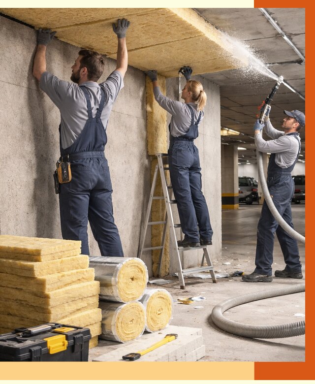 Утепление паркинга в Сарапуле от 7020 руб./м2 — работы под ключ | ТепломастерСрл