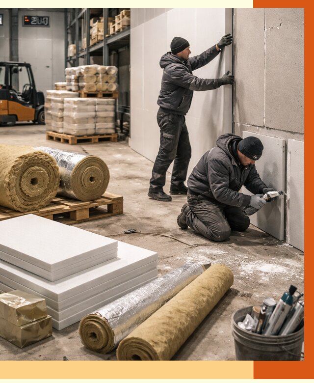 Утепление холодного склада в Сарапуле от 8775 руб/м2 — комплексное под ключ | ТепломастерСрл