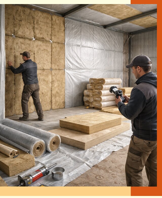 Утепление теплого склада в Сарапуле под ключ от 11873 руб/м² | ТепломастерСрл