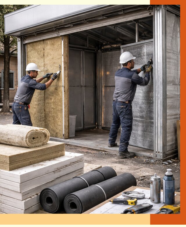 Утепление павильона шаурма в Сарапуле под ключ от 1239 руб. за м² | ТепломастерСрл