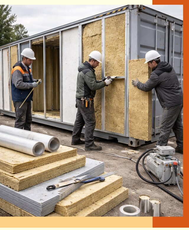 Утепление морского контейнера в Сарапуле от 3872 руб. под ключ | ТепломастерСрл