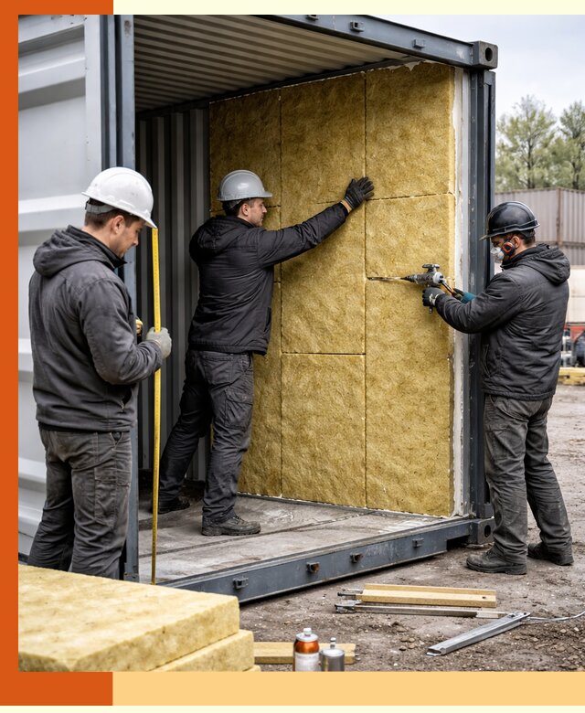 Утепление морского контейнера в Сарапуле: надежная теплоизоляция и защита