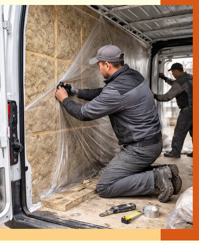 Утепление фургона в Сарапуле от 17035 руб/м2 — утепление фургона ППУ и кузова | ТепломастерСрл