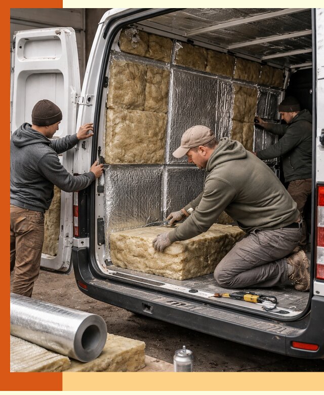 Утепление фургона в Сарапуле: профессиональная теплоизоляция и шумоизоляция