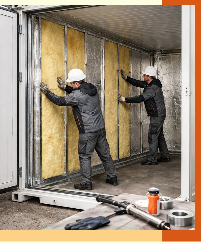 Утепление рефрижераторного контейнера в Сарапуле от 46458 руб./м² | ТепломастерСрл