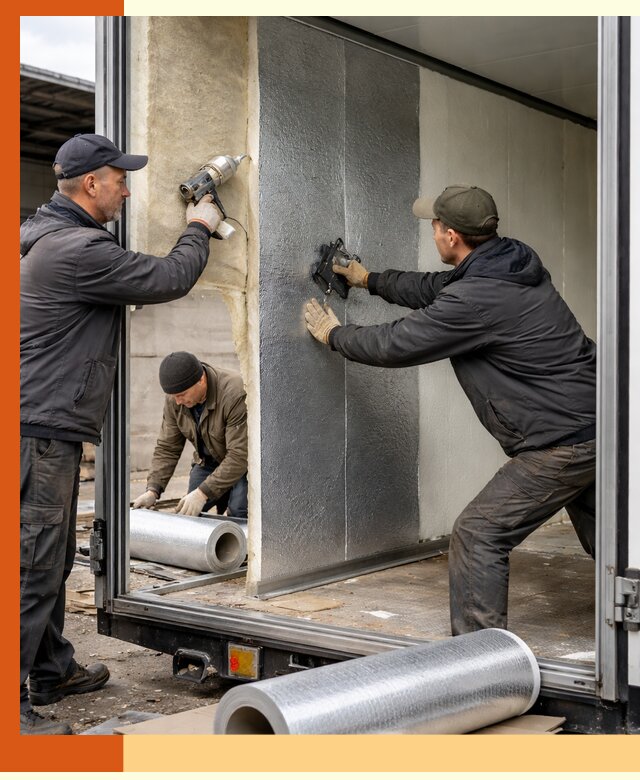 Утепление холодильного кузова в Сарапуле — монтаж и теплоизоляция