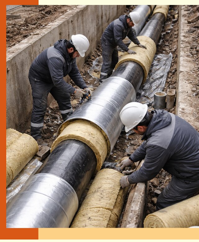 Утепление теплотрассы в Сарапуле: утеплительные работы и материалы