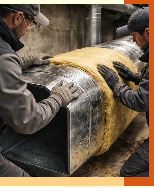 Утепление воздуховодов в Сарапуле от 4336 руб. — теплоизоляция вентиляции | ТепломастерСрл